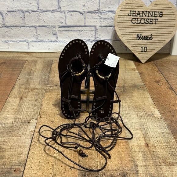 ZARA FLAT LEATHER SANDALS WITH DECORATIVE DETAIL - Picture 14 of 14